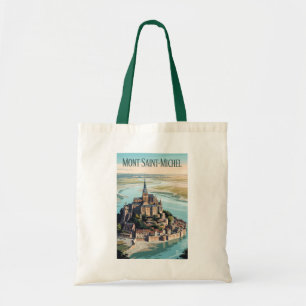 Mont-Saint-Michel France Illustration Travel Art Tote Bag