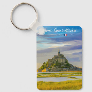 Mont-Saint-Michel, France - Mediaeval Abbey Classi Key Ring