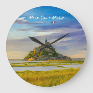 Mont-Saint-Michel, France - Mediaeval Abbey Large Clock