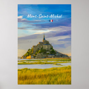 Mont-Saint-Michel, France - Mediaeval Abbey Poster