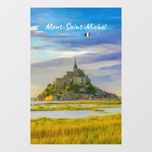 Mont-Saint-Michel, France - Mediaeval Abbey Window Cling