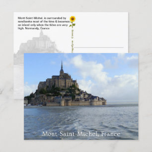 Mont-Saint-Michel High Tide, Normandy, France - Postcard