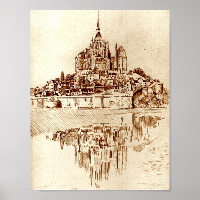 Mont Saint Michel Monastary Poster (Front)
