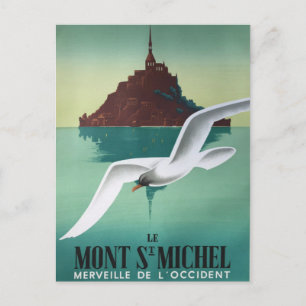 Mont-Saint-Michel mouette Postcard