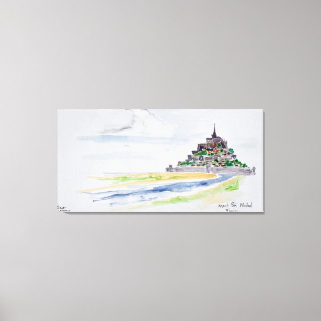 Mont Saint-Michel, Normandy, France Canvas Print (Front)