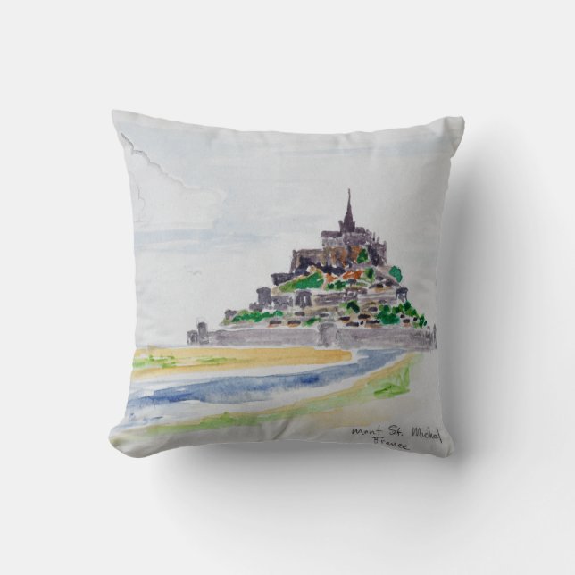 Mont Saint-Michel, Normandy, France Cushion (Front)