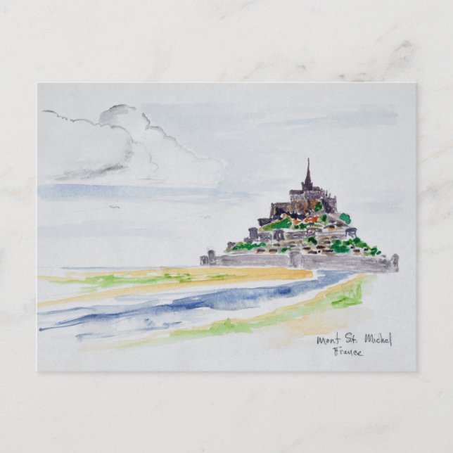 Mont Saint-Michel, Normandy, France Postcard (Front)