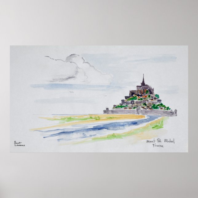 Mont Saint-Michel, Normandy, France Poster (Front)