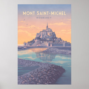 Mont Saint Michel Normandy Travel Poster