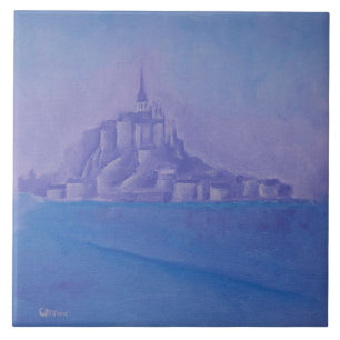 Mont Saint Michel Oil Painting-France- Tile