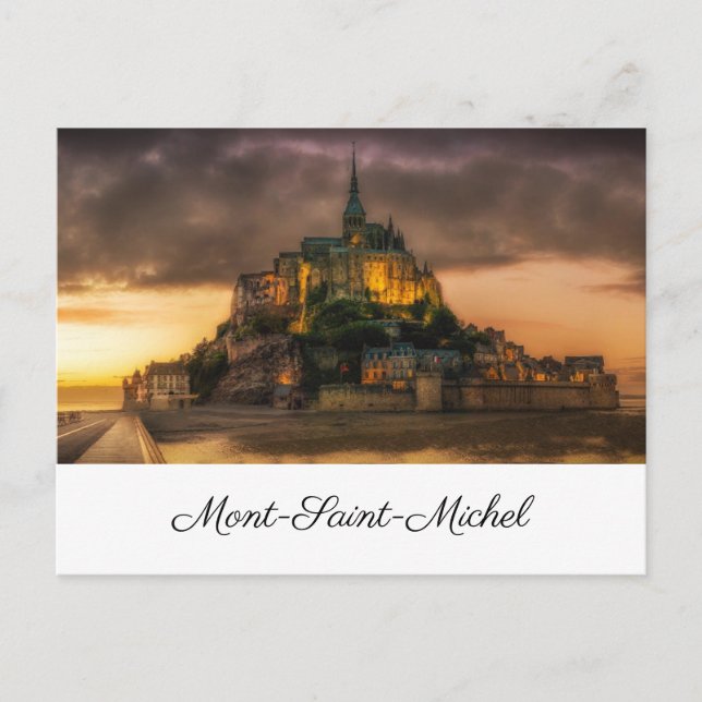 Mont-Saint-Michel peinture Postcard (Front)