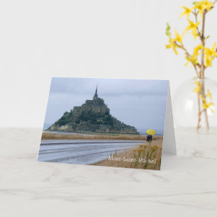 Mont-Saint-Michel Rainy Day, Normandy, France -  Card