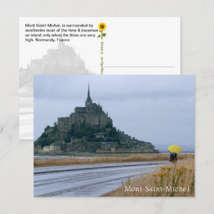 Mont-Saint-Michel Rainy Day, Normandy, France -  Postcard