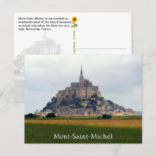 Mont-Saint-Michel Riverbank View, Normandy, France Postcard