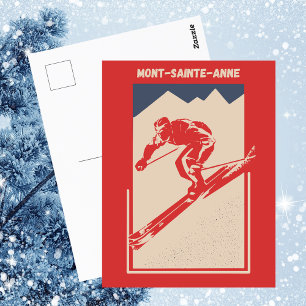 Mont Sainte Anne, Quebec Canada Ski Vintage Postcard