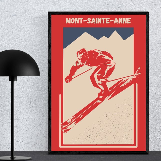 Mont Sainte Anne, Quebec Canada Ski Vintage Poster (Creator Uploaded)