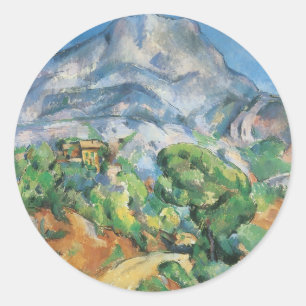 Mont Sainte Victoire Above Tholonet, Paul Cezanne Classic Round Sticker