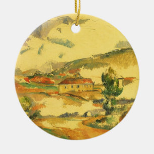 Mont Sainte Victoire by Paul Cezanne, Vintage Art Ceramic Tree Decoration