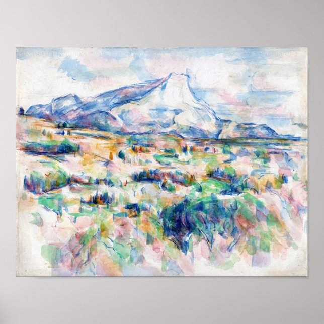 Mont Sainte-Victoire, Paul Cezanne Poster (Front)