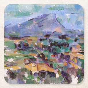 Mont Sainte-Victoire, Paul Cezanne Square Paper Coaster