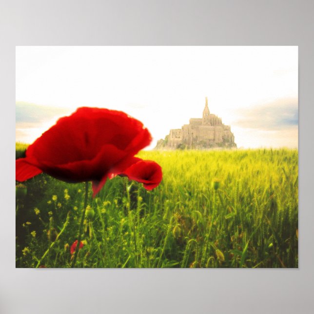 Mont St Michel France Fairy Tale Castle Poster (Front)
