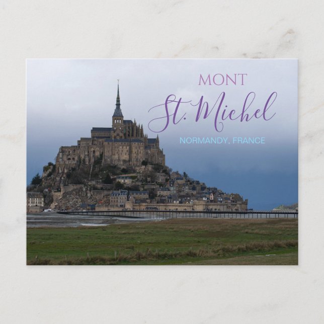Mont St. Michel France Postcard Fortress Normandy (Front)