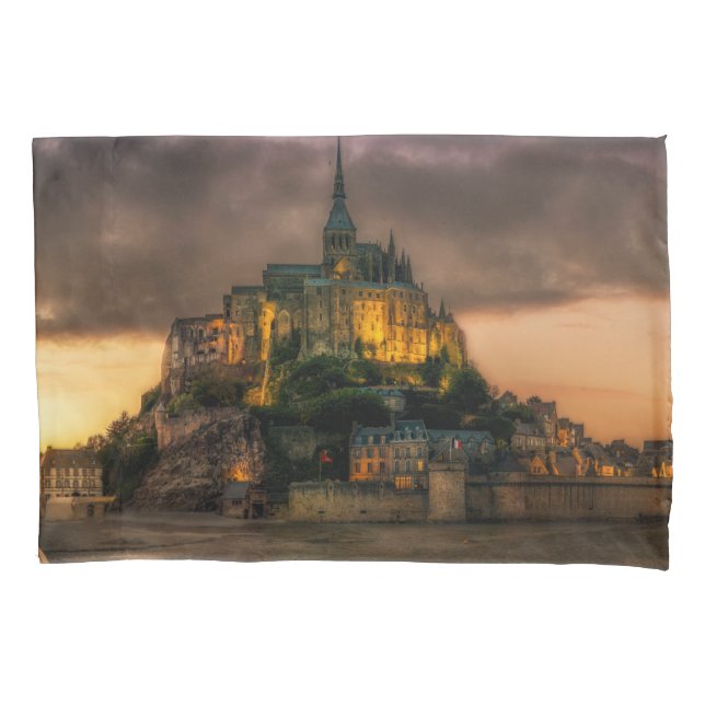 Mont St Michel Island Church Normandy Pillowcase (Front)