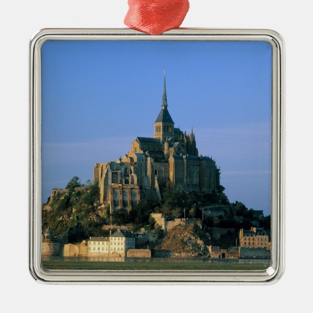 Mont St Michel, Manche, Normandy, France Metal Tree Decoration (Front)