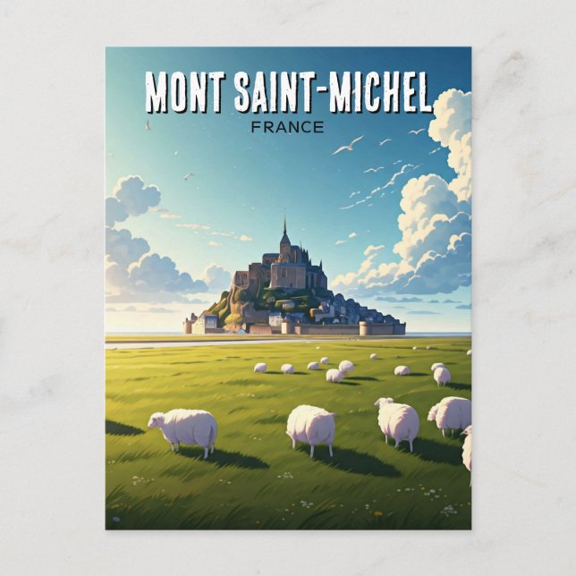 Mont St-Michel Normandy France Travel Postcard (Front)