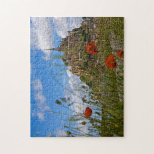 Mont St Michele through the poppies Jigsaw Puzzle