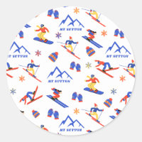 Mont Sutton Quebec Canada Ski Snowboard Pattern