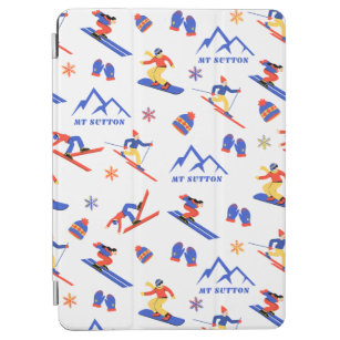 Mont Sutton Quebec Canada Ski Snowboard Pattern iPad Air Cover