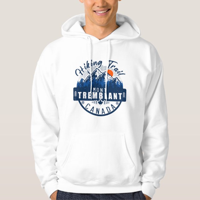 Mont-Tremblant Canada Québec skiing Mountain Hoodie (Front)