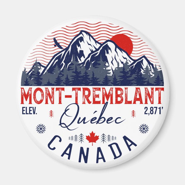 Mont-Tremblant Canada Québec skiing Mountain  Magnet (Front)