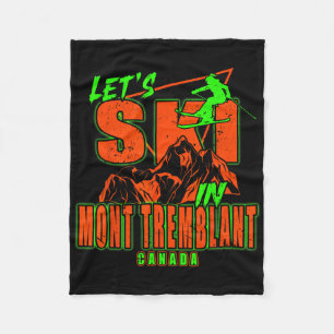 Mont Tremblant Canada Ski Resort Quebec Skiing Sou Fleece Blanket