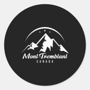 Mont-tremblant Canada Ski Resort Skiing Snowboardi Classic Round Sticker