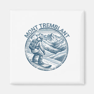 Mont Tremblant Canada Snowboarding Snowboarder Magnet