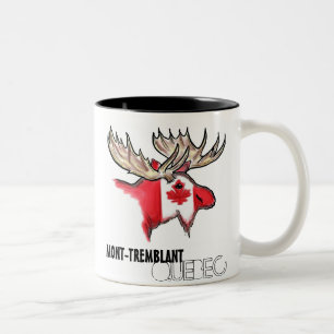 Mont Tremblant elk art flag coffee mug