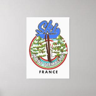 Mont Tremblant France ski travel poster Canvas Print