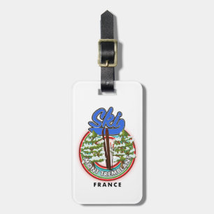 Mont Tremblant France ski travel poster Luggage Tag