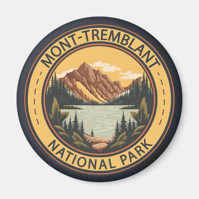 Mont-Tremblant National Park Canada Badge Magnet (Front)