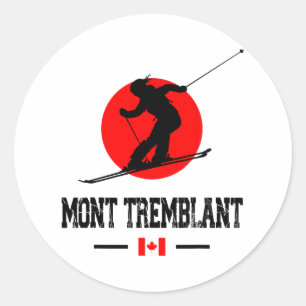 Mont Tremblant Québec Canada Ski Resort Skiing Sou Classic Round Sticker