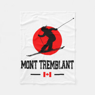 Mont Tremblant Québec Canada Ski Resort Skiing Sou Fleece Blanket