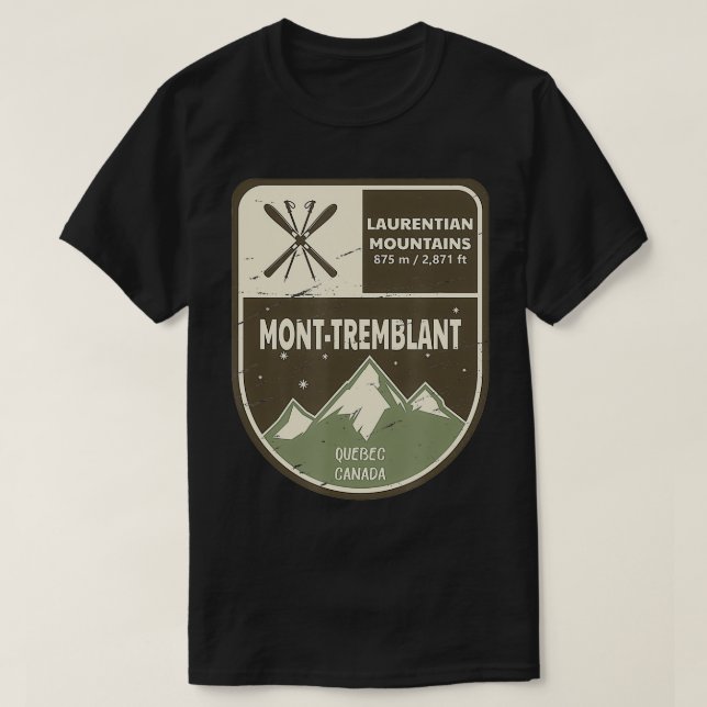 Mont Tremblant Quebec Canada Vintage  T-Shirt (Design Front)