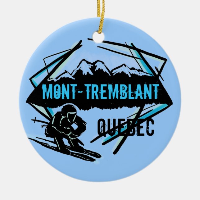 Mont Tremblant Quebec ski ornament (Front)
