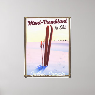 Mont-Tremblant Québec Ski poster. Canvas Print