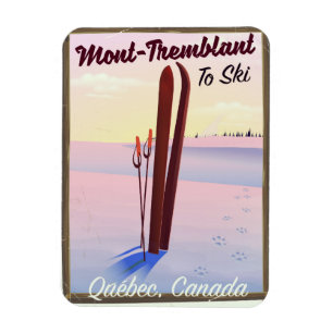 Mont-Tremblant Québec Ski poster. Magnet