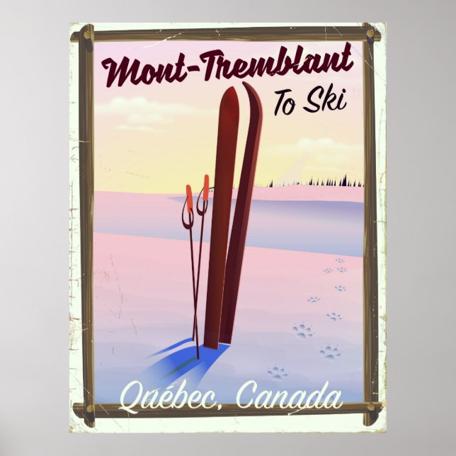 Mont-Tremblant Québec Ski poster. Poster (Front)