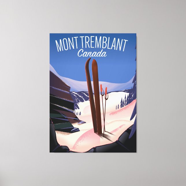 Mont Tremblant Ski Canada Canvas Print (Front)
