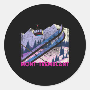 Mont-tremblant Ski - Vintage Style Mont-tremblant Classic Round Sticker